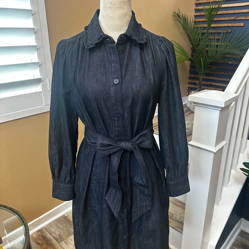 Kate Spade Dark Blue Long Sleeve Dress